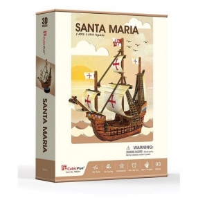 CubicFun КОРАБ SANTA MARIA  - 3D Пъзел 